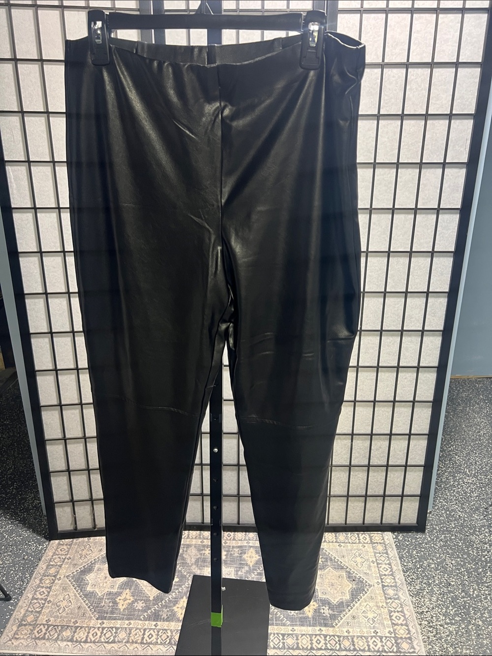 Joseph Ribkoff Black Faux Leather Pants